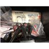 Image 2 : Group of misc. - tote with assorted items/ fire extinguisher/ telephone in box/ light fixtures etc.