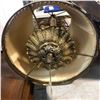 Image 2 : Group of misc. - Fireplace accessories/ decorative wooden plaque/ vintage celling light fixture