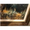 Image 2 : "Last Chance" Mule Deer print by Rosemary Gillette in solid wood frame - 56x35"