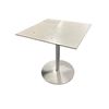 Image 1 : Set of 3 white square restaurant table - 27 1/2in x 29 1/2in height