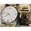 Image 2 : Group - grinders, rifle/pistol cleaning kit, clock, vintage Harsch Gartoof fermentation crock, grain