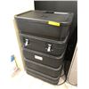 Image 1 : Nomadic 41in tall plastic storage bin with contents - approx. 25 1/2in x 18 1/2in