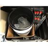 Image 2 : Nomadic 41in tall plastic storage bin with contents - approx. 25 1/2in x 18 1/2in