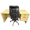Image 1 : 2pc office furniture - Desk (5ft length x 30in depth x 29 1/2in height)/ chair