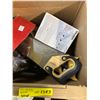 Image 2 : Group of misc. - new tools/ hard hat/ foot massager/ glass bottle etc.