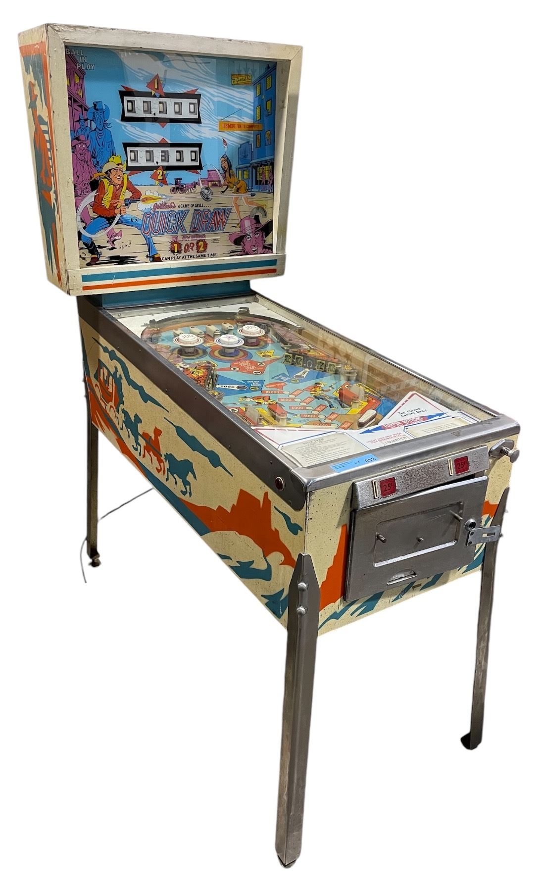 D.Gottlieb & Co - QUICK DRAW Pinball Machine - Circa 1975