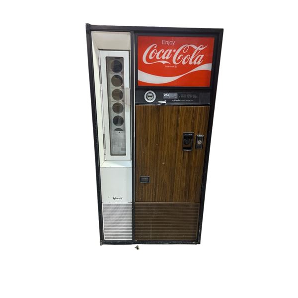1970s Coke Vending Machine - Perfect Working Condition (approx 27 1/2in W x 22in L x 53 1/2in H)