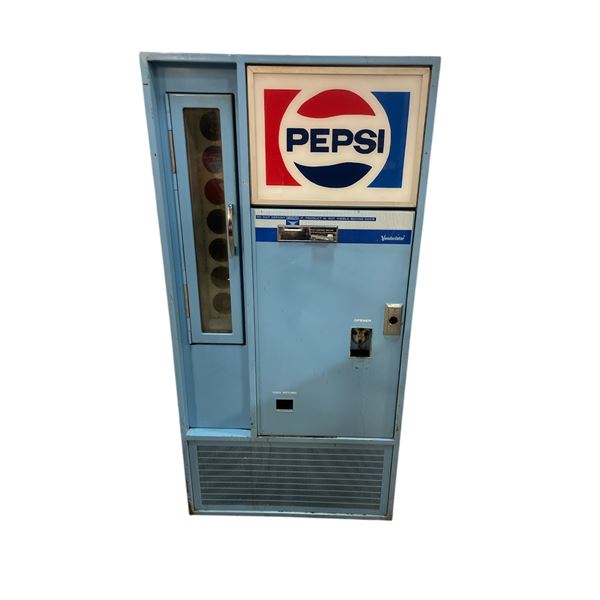 1970s Pepsi-Cola Vending Machine - Good Working Order (approx 25in W x 21in L x 52in H)