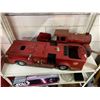 Image 2 : 4 Shelves of assorted items - includes 2 vintage press steel toys - Tri-Ang LMS steam train & Texaco