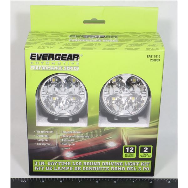 NEW 3" DAYTIME LED ROUND DRIVING LIGHT KIT