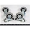 Image 1 : SET OF 4 NON-MARRING RUBBER CASTORS, 3"