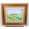 Image 1 : FRAMED ACRYLIC PAINTING, SCENE WITH CHILD