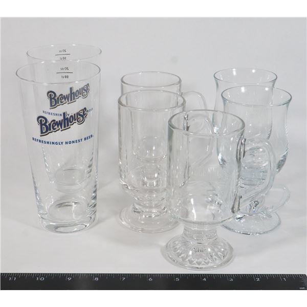 LOT OF BEER GLASSES