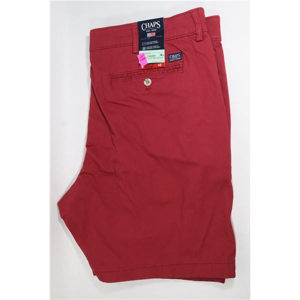 BRAND NEW CHAPS RED SHORTS SIZE 42