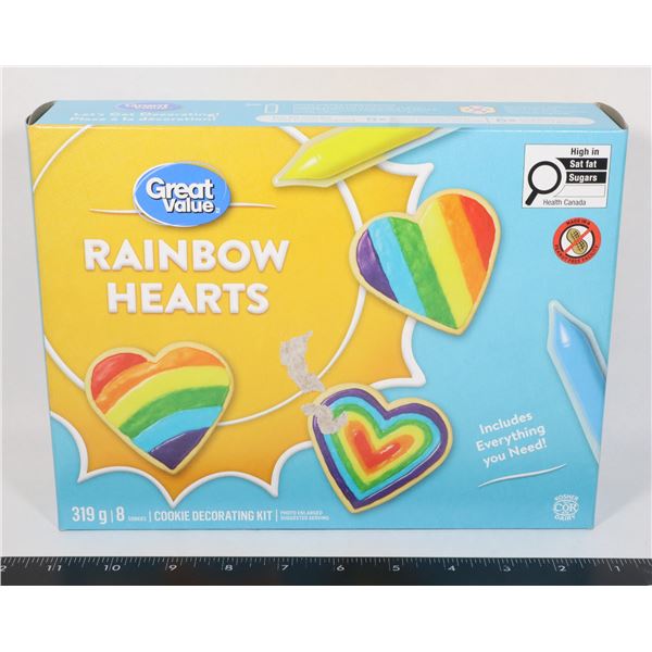 NEW GV RAINBOW HEARTS COOKIE DECORATING KIT