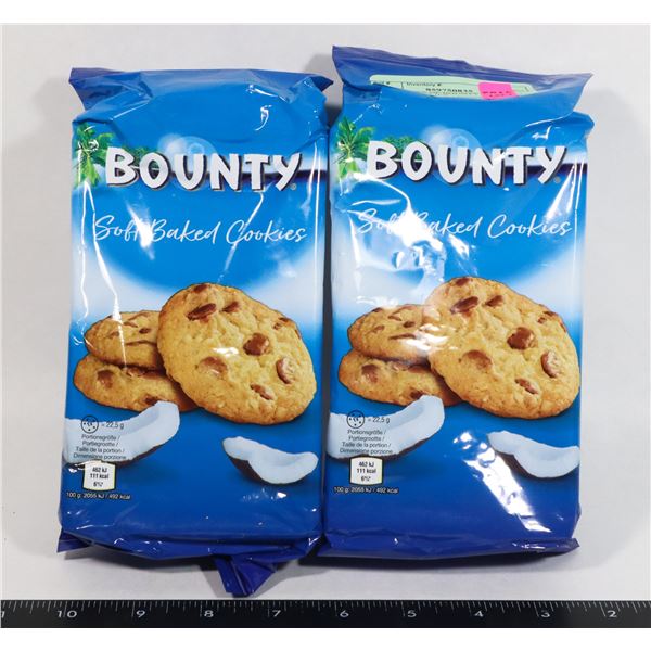 TWO PACKS OF BOUNTY SOFT BAKED COOKIES