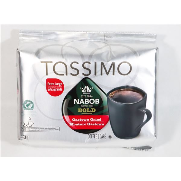 TASSIMO 12 PACK COFFEE PODS NABOB BOLD