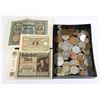 Image 1 : CONTAINER OF VARIOUS WORLD COINS AND BANKNOTES