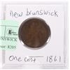 Image 2 : 1 COIN CANADA NEW BRUNSWICK 1 CENT COIN 1861