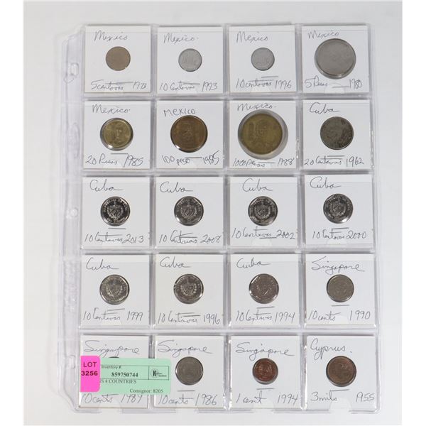 20 COINS 4 COUNTRIES