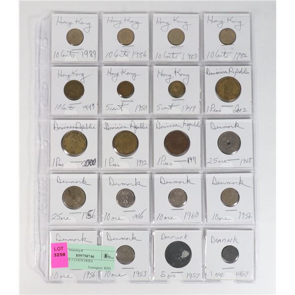 20 COINS 3 COUNTRIES