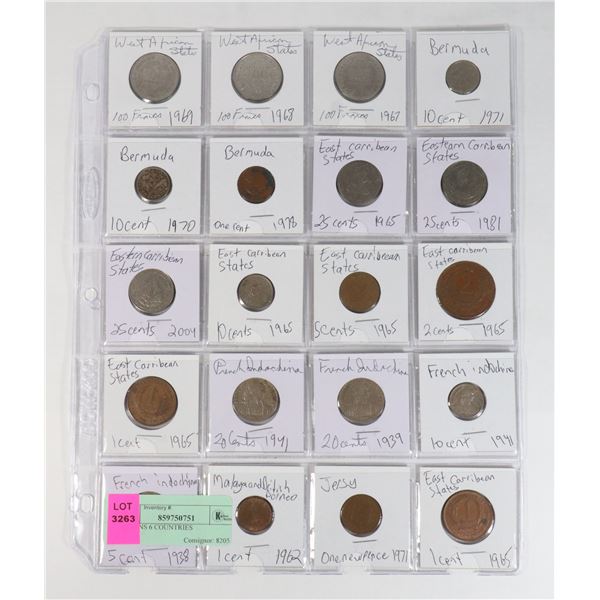 20 COINS 6 COUNTRIES