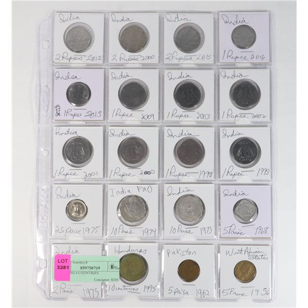 20 COINS 4 COUNTRIES
