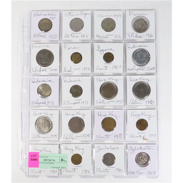 20 COINS 9 COUNTRIES