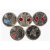 Image 1 : SET OF 5 CANADIAN QUARTERS. MIXED COLORS &