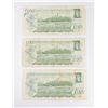 Image 2 : SET OF 3 1973 CANADIAN $1 BILLS