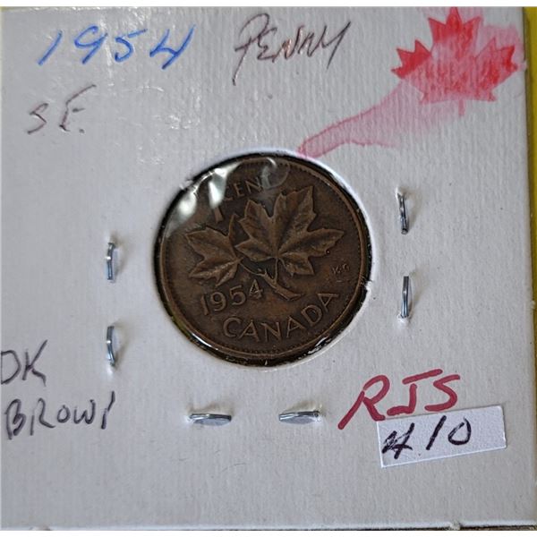 1954 S.F. PENNY DARK BROWN 1ST YEAR Q.E. II