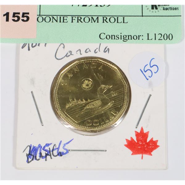 2019 LOONIE FROM ROLL