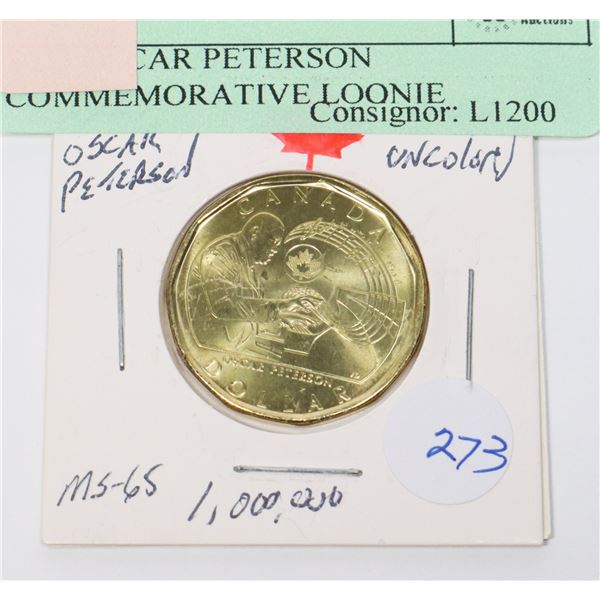 2023 OSCAR PETERSON COMMEMORATIVE LOONIE