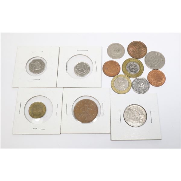 FOREIGN CURRENCY COLLECTION. INCLUDES COINS FROM