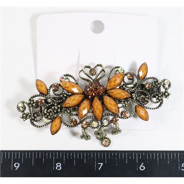 NEW RHINESTONE ANTIQUE STYLE TASSEL FRENCH  CLIP