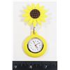 Image 1 : NEW SUNFLOWER RETRACTABLE NURSE WATCH