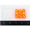 NEW 9 PC SET SIX SIDED NEON ORANGE DICE IN