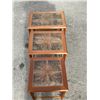 Image 3 : Danish Teak & Tile Nesting Side Tables - Largest approx: 21.75x15.5" & 19"T
