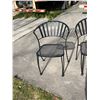 Image 2 : 2 Black Metal Patio Chairs - see all photos
