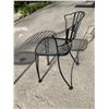 Image 4 : 2 Black Metal Patio Chairs - see all photos