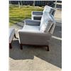 Image 7 : 2 Mid Century Arm Chairs & One Ottoman