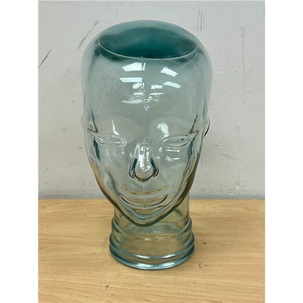 Heavy Thick Glass Mannequin Head Display - Approx: 11"T