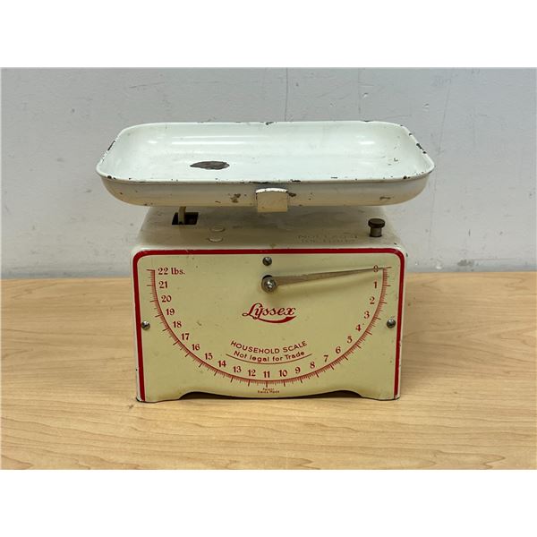 Vintage Swiss Made Metal Scale with Removeable Tray - nice - approx: 6.5"T 8.5"W