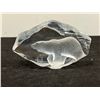 Image 5 : Signed Mats Jonasson Polar Bear Art Glass Paperweight - Approx: 6"W 3.75"T