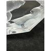 Image 7 : Signed Mats Jonasson Polar Bear Art Glass Paperweight - Approx: 6"W 3.75"T