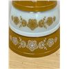 Image 2 : Minty Pyrex Gold Butterfly Nesting Mixing Bowl Set - Largest 2.5L