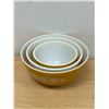 Image 5 : Minty Pyrex Gold Butterfly Nesting Mixing Bowl Set - Largest 2.5L