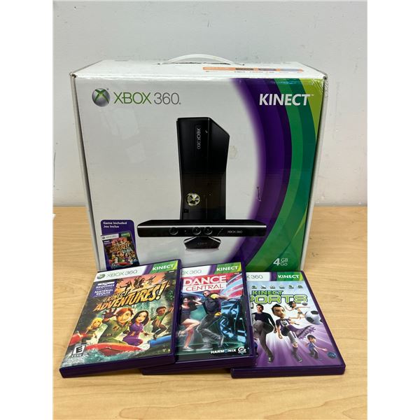 XBOX 360 Kinect System & Accessories as pictured - not tested, see all photos
