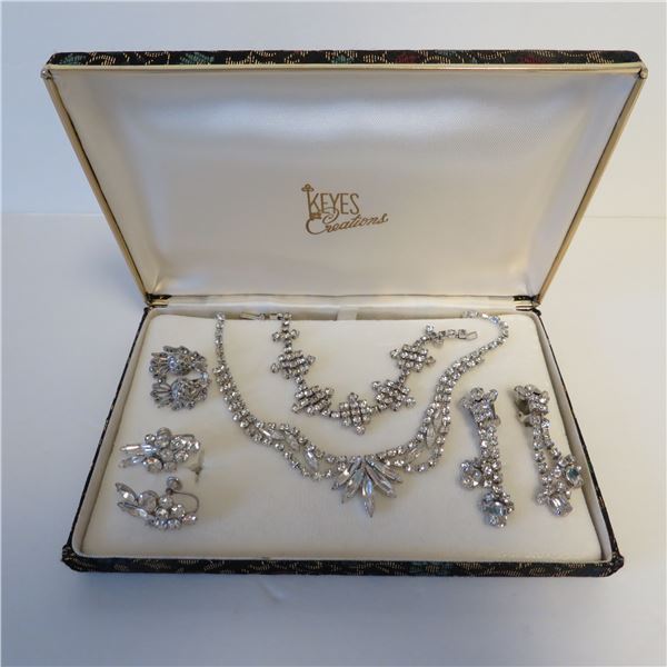 Beautiful vintage jewelery lot in KEYES Creations case - see description and photos