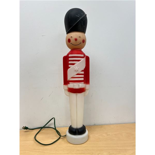 Soldier Nutcracker Christmas Blow Mold Decoration - may need new bulb 31"